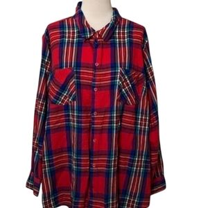 Tara & Sky Lightweight Flannel Shirt Sz 2X